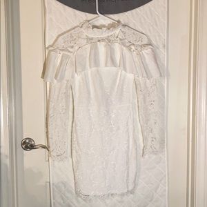 White Lace Mini Dress
